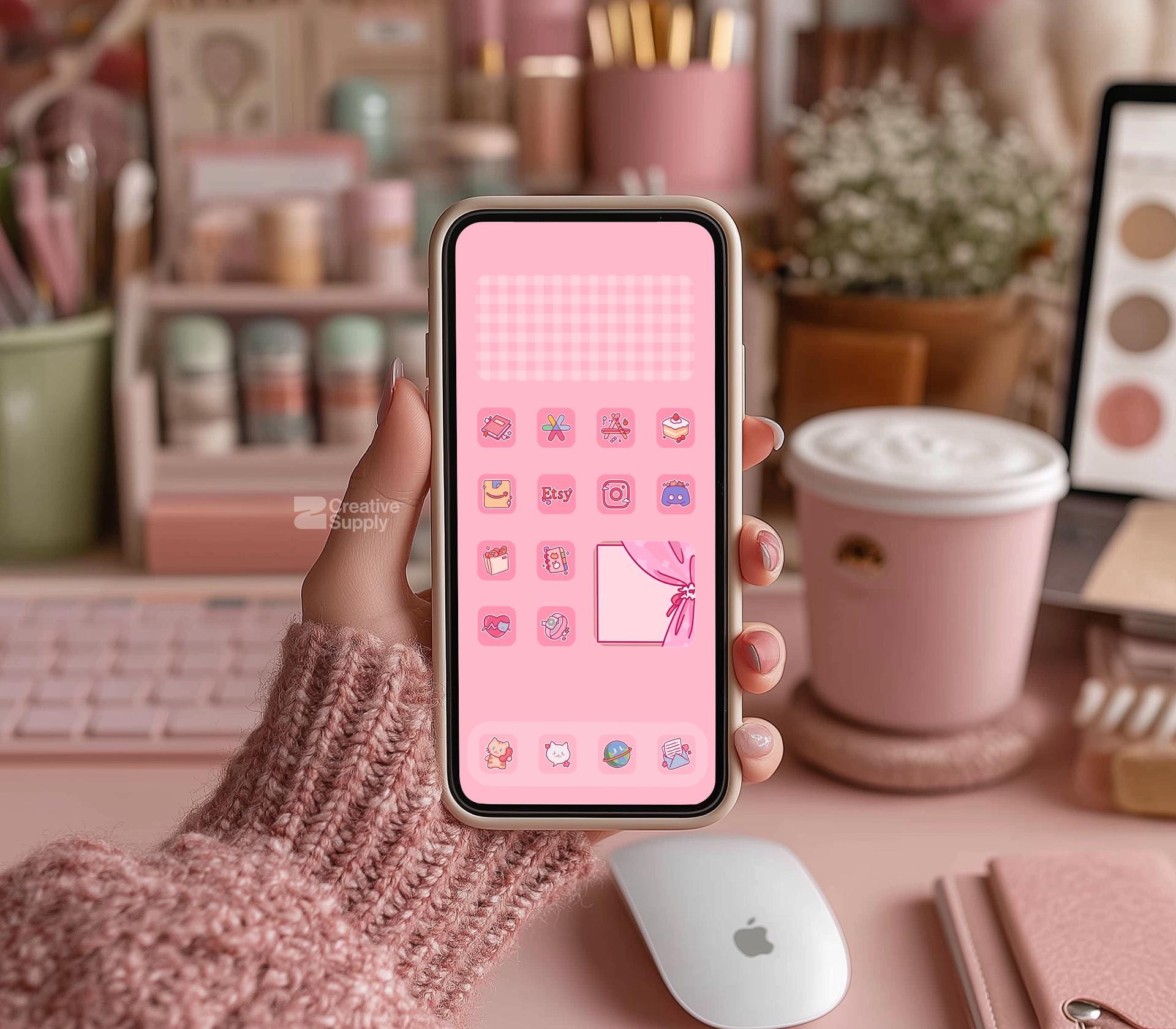 Cute Pink Bakery Icon Pack
