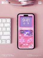 Pink Retro Gameboy console Phone Wallpaper