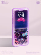 Purple Retro game console Wallpaper – Vaporwave transparent Digital Art for Phone screen | Pastel cute nostalgic Lo fi gamer aesthetics