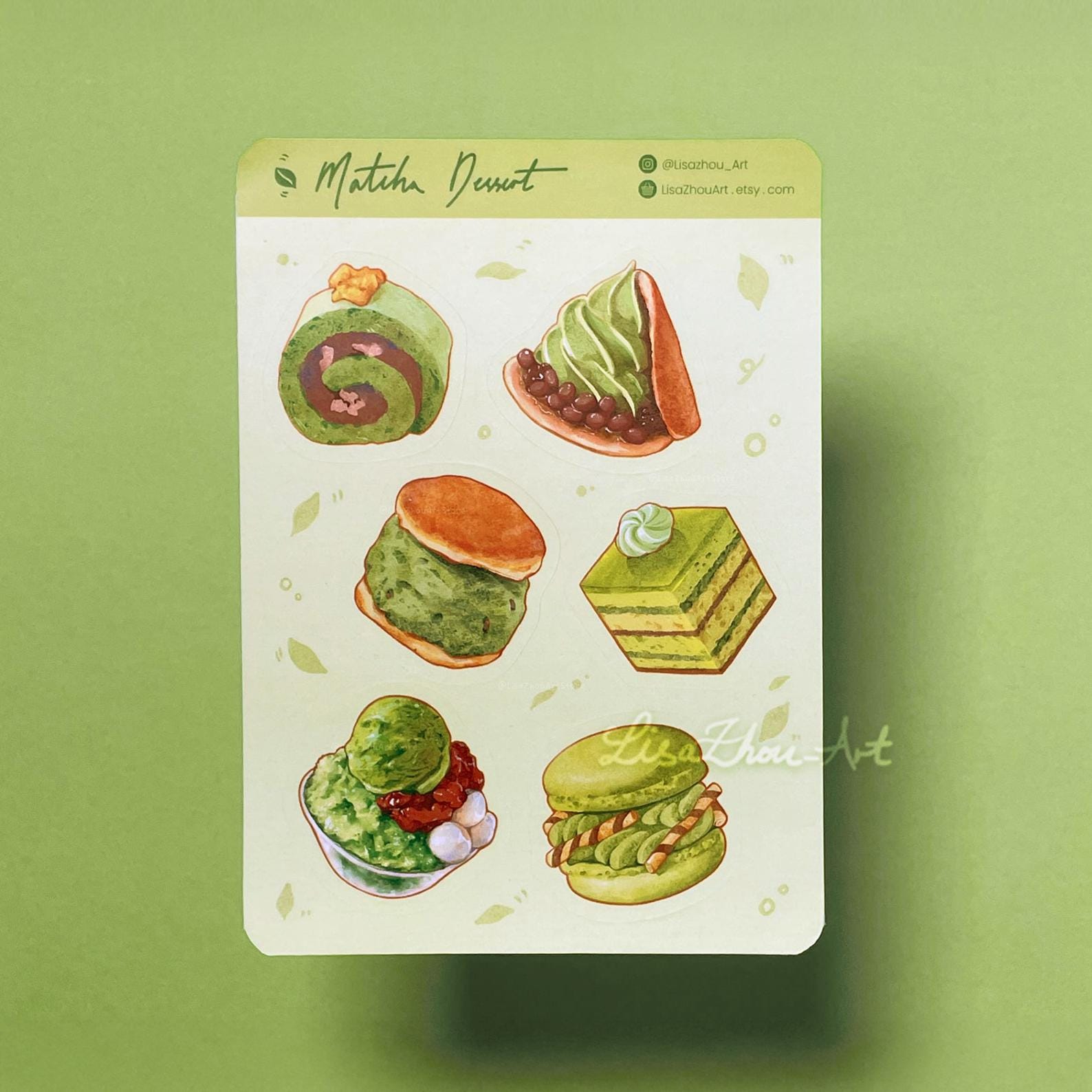 Matcha Desserts Sticker Sheet