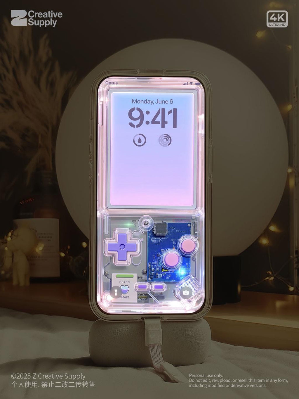 Retro Game Console Phone Wallpaper: Y2K Pastel Circuit Board (Digital Download)