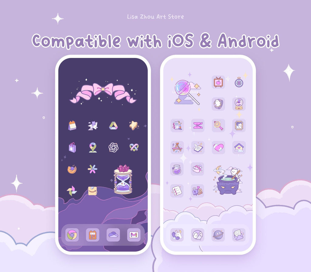 Spooky Magic Cat Icon Pack