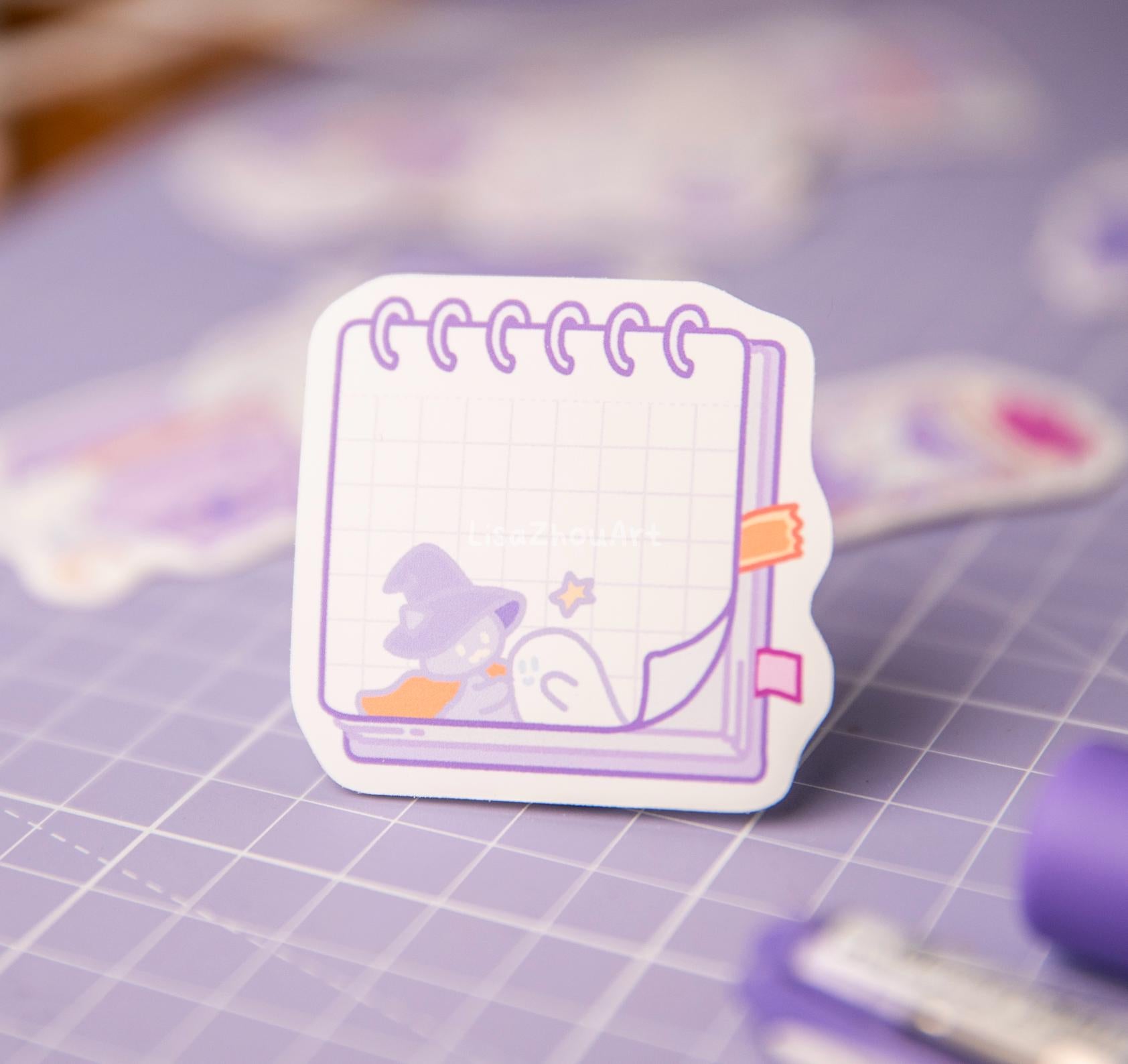 Spooky Notes Die Cut Stickers | Set of 2