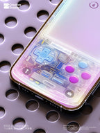 Retro Gameboy Phone Wallpaper: White Purple Gradient (Digital Download