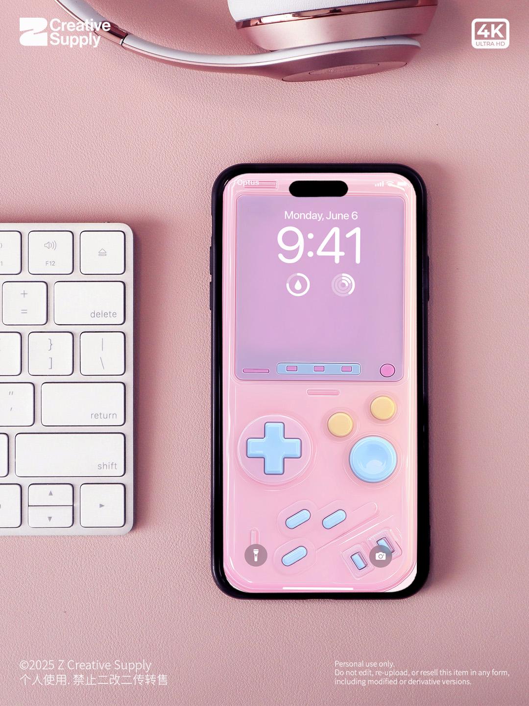 Y2K Anime Style Gameboy Phone Wallpaper