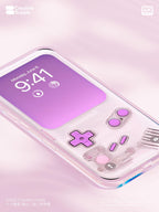 Purple Transparent Gameboy Phone Wallpaper | Minimal Y2K Retro Gamer Lock Screen | Aesthetic Pastel Digital Background