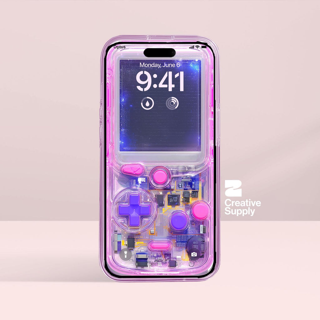 Glitchy Game Console Phone Wallpaper