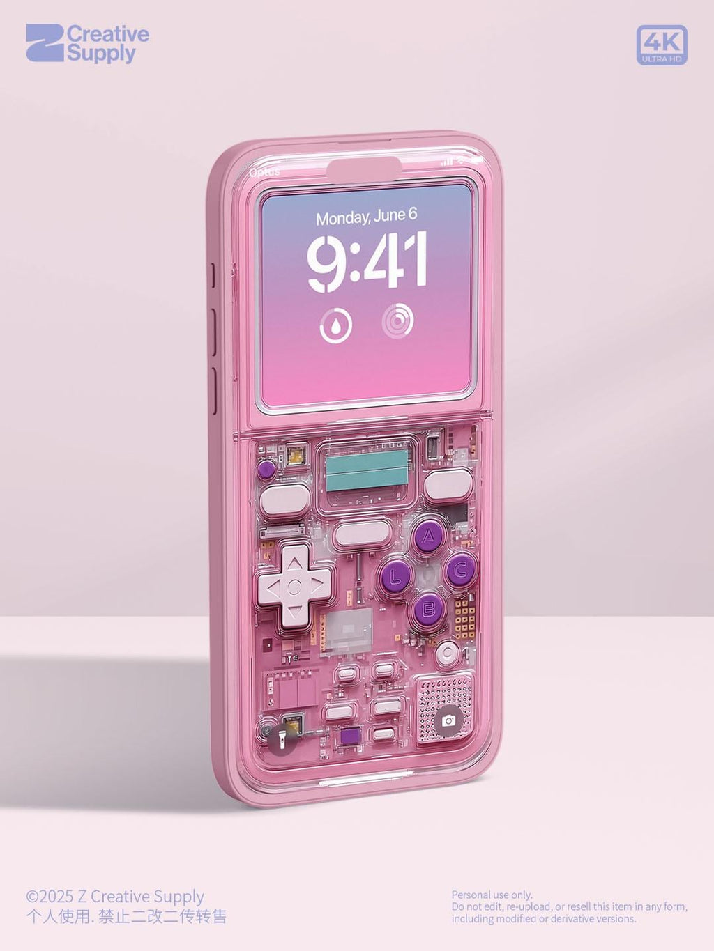 Pink Gameboy Phone Wallpaper