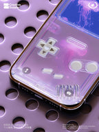 Purple Jellyfish Game console Phone Wallpaper | Aquarium Aesthetic Y2K Lock Screen | Retro Aesthetic Realistic Ocean Gamer Background