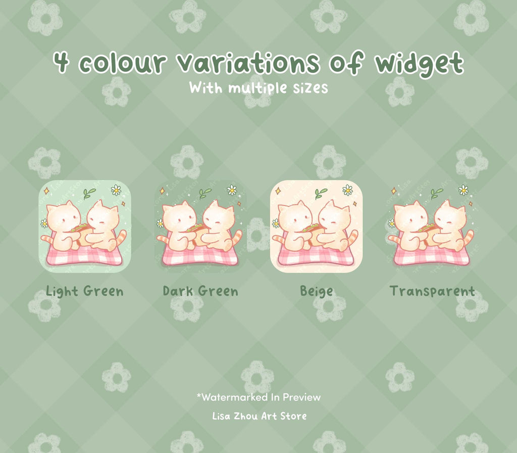 Spring Cat Picnic Icon Pack