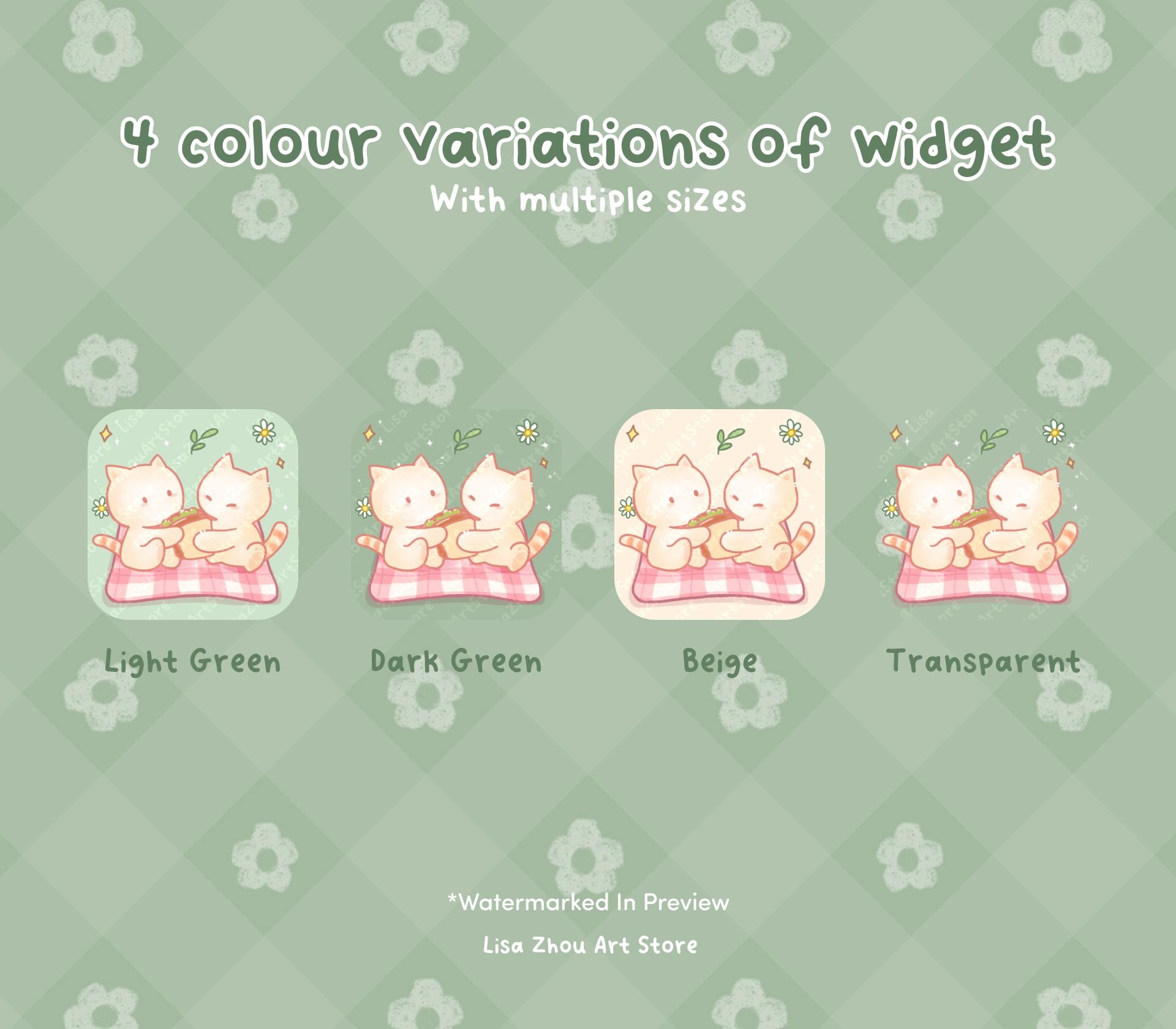 Spring Cat Picnic Icon Pack