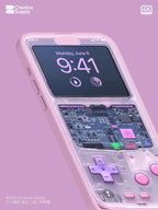 Pastel Gameboy Phone Wallpaper: Retro Circuit Board Art (Digital Download)