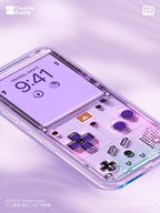 Purple Retro game console iPhone Wallpaper Transparent gaming device Digital Art lock screen  Pastel cute nostalgic gamer aesthetics