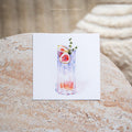 Fig Cocktail Watercolour Art Print 12x12cm