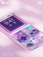 Purple Retro game console Wallpaper – Ultra-Realistic transparent Digital Art for Phone screen | Pastel  cute nostalgic gamer aesthetics