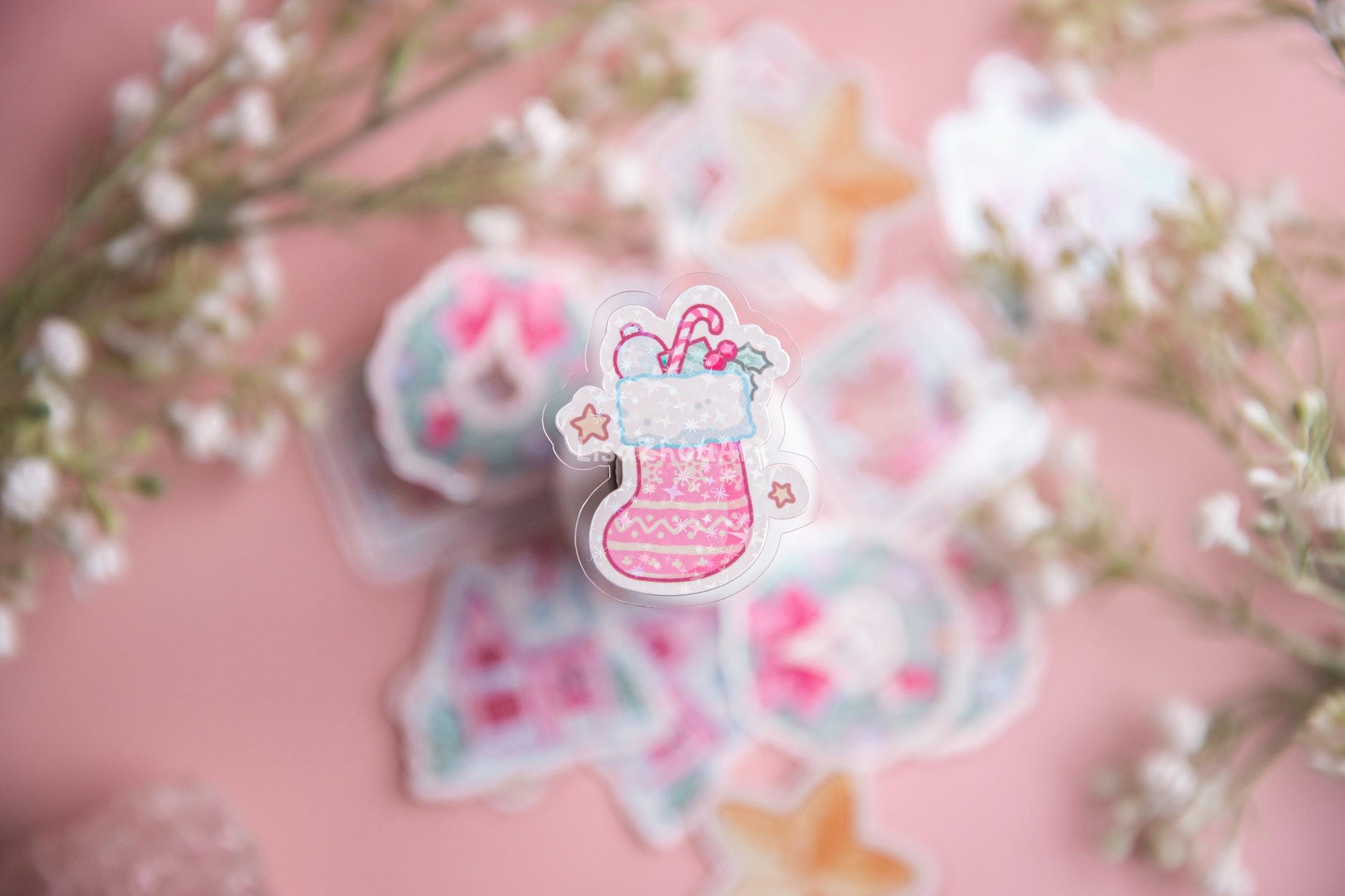 Winter Dream Holographic Die Cut Sticker Set of 5