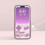 Purple Transparent Gameboy Phone Wallpaper | Minimal Y2K Retro Gamer Lock Screen | Aesthetic Pastel Digital Background
