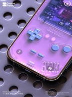 Purple Retro game console Wallpaper – Ultra-Realistic transparent Digital Art for Phone screen | Pastel  cute nostalgic gamer aesthetics