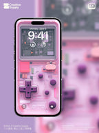Pink Game Console Phone Wallpaper