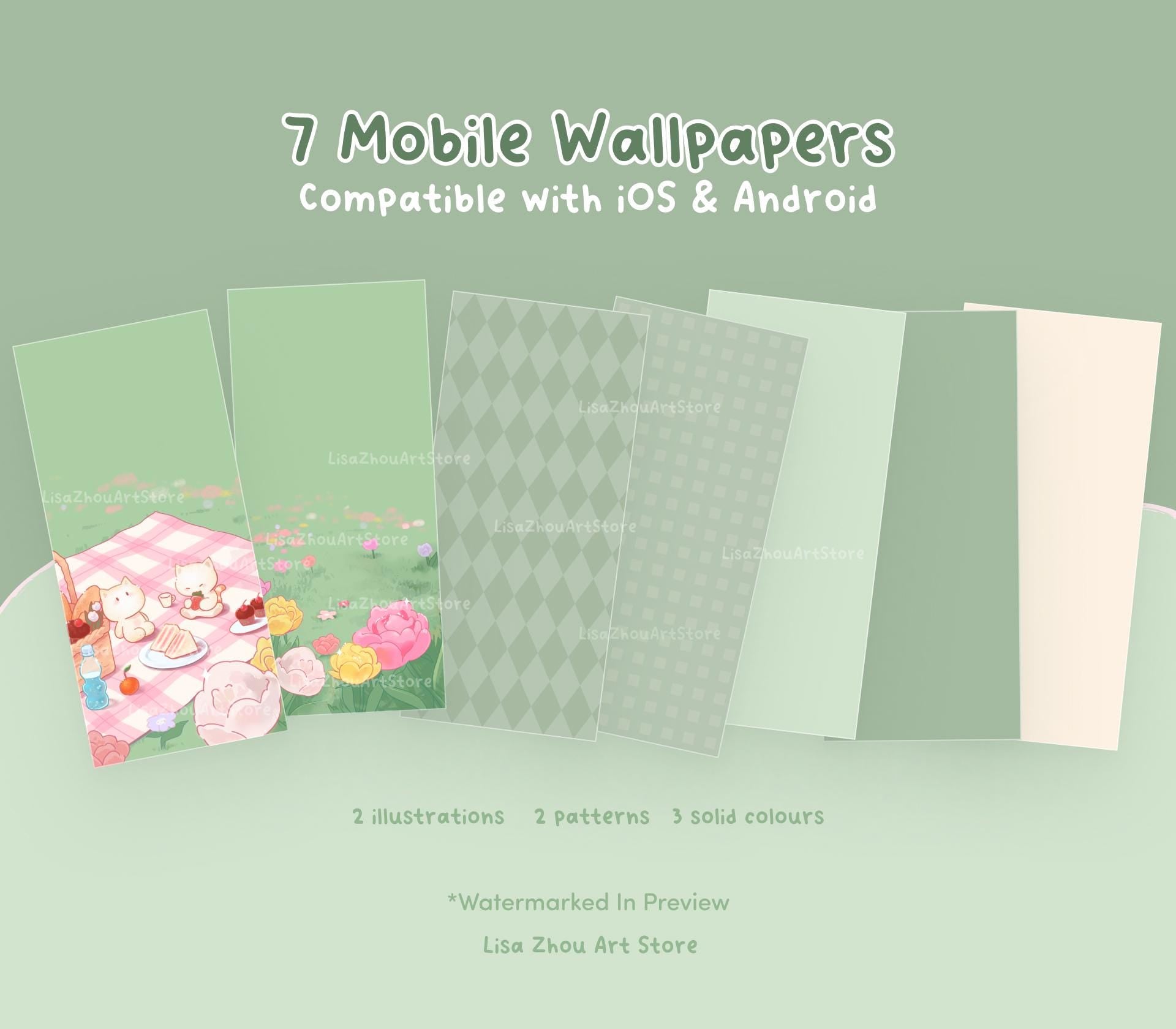 Spring Cat Picnic Icon Pack