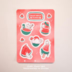 Watermelon Bunny Sticker Sheet
