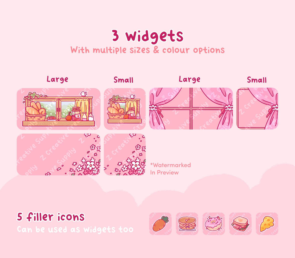 Cute Pink Bakery Icon Pack