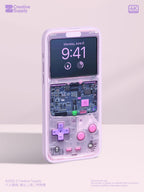 Pastel Gameboy Phone Wallpaper: Retro Circuit Board Art (Digital Download)