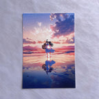 Sunset Guitar Postcard