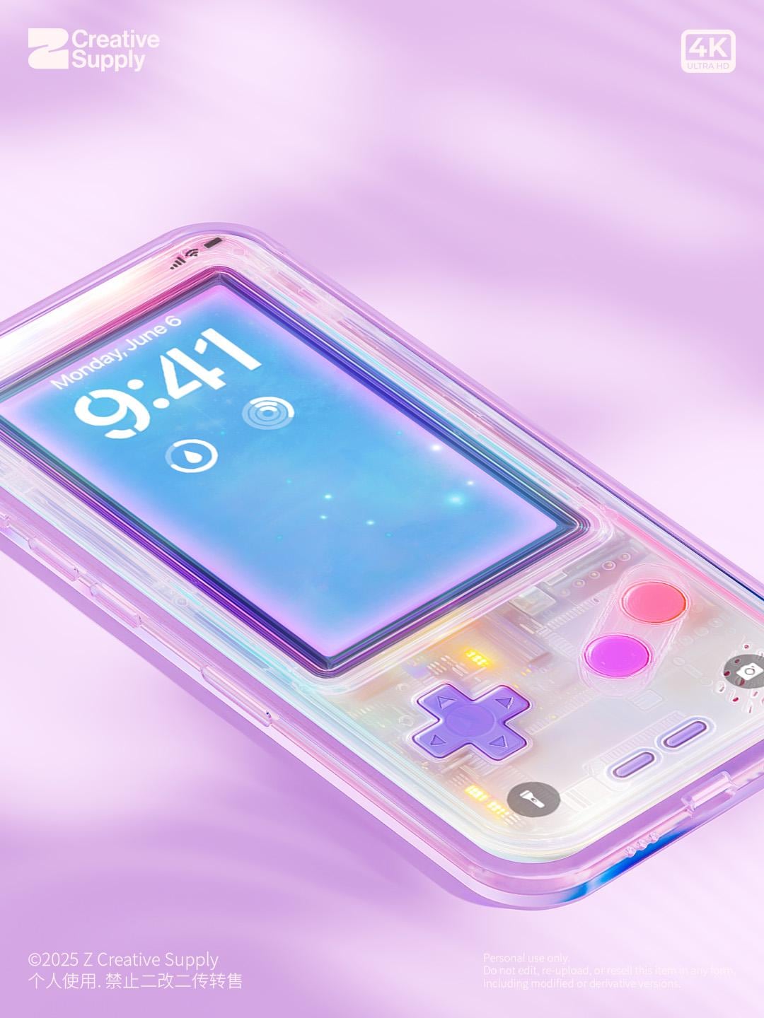 Retro Gameboy iPhone Wallpaper: Pastel Animal Crossing Lock Screen (Digital Download)