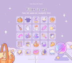 Spooky Magic Cat Icon Pack