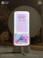 Retro Gameboy Phone Wallpaper: White Purple Gradient (Digital Download