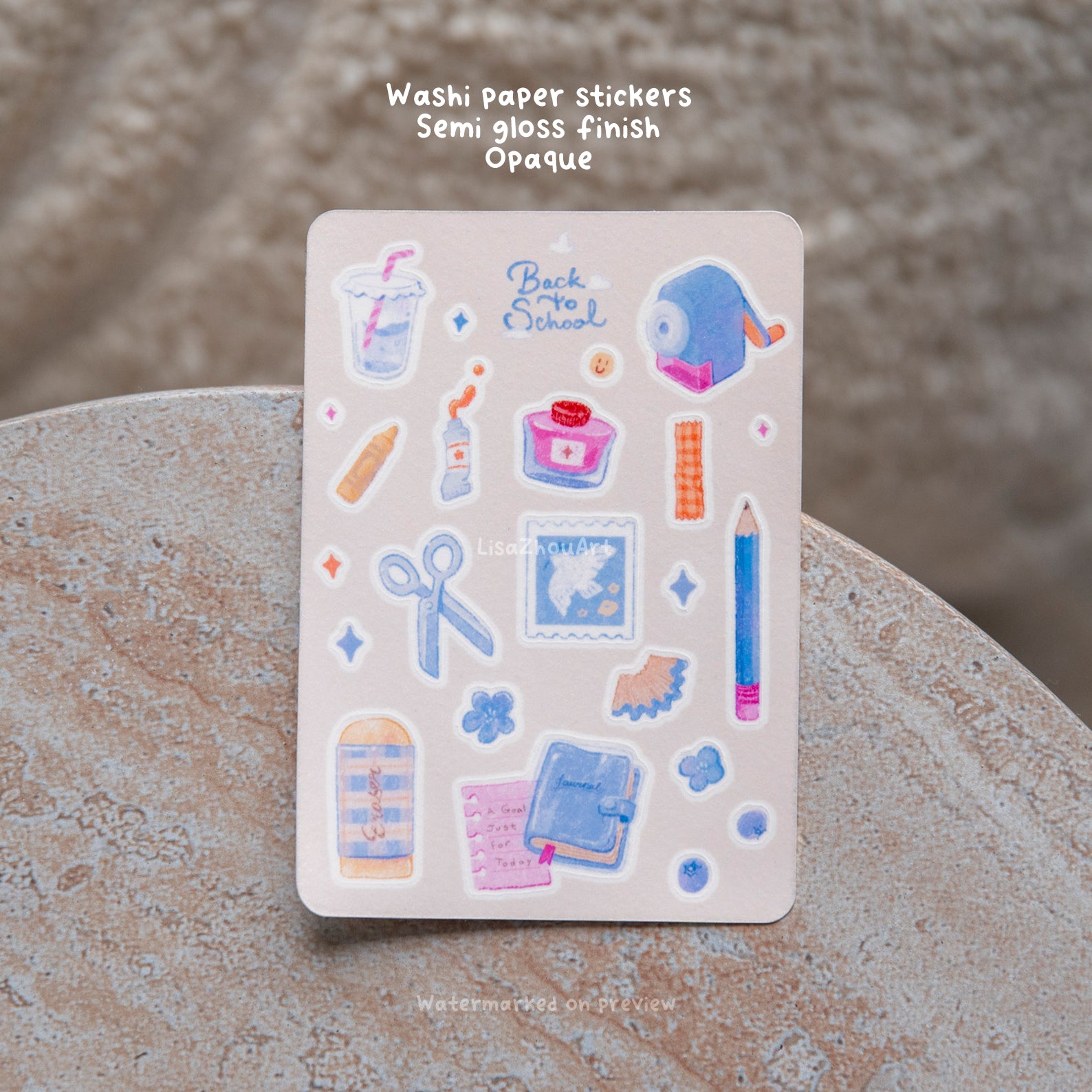 Back to School Sticker Sheet