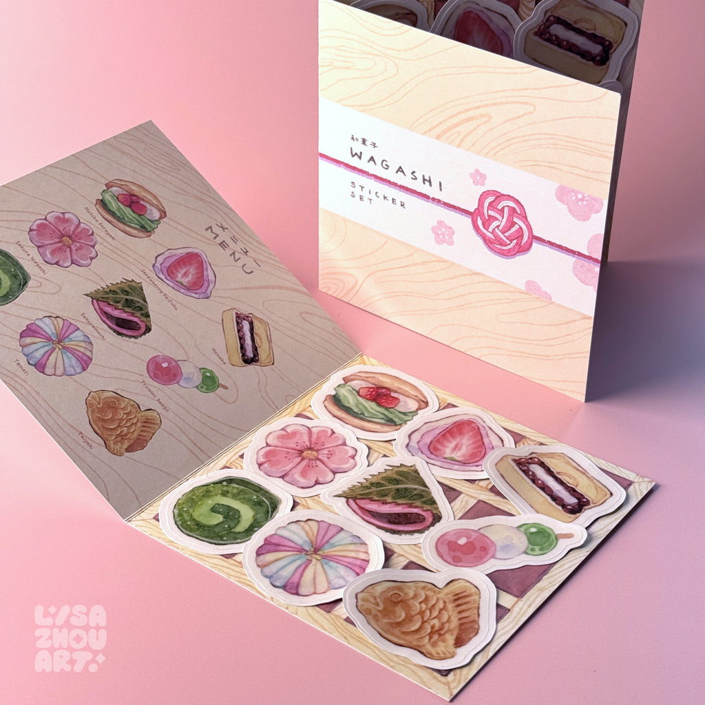 Japanese Wagashi Sticker | Set of 9