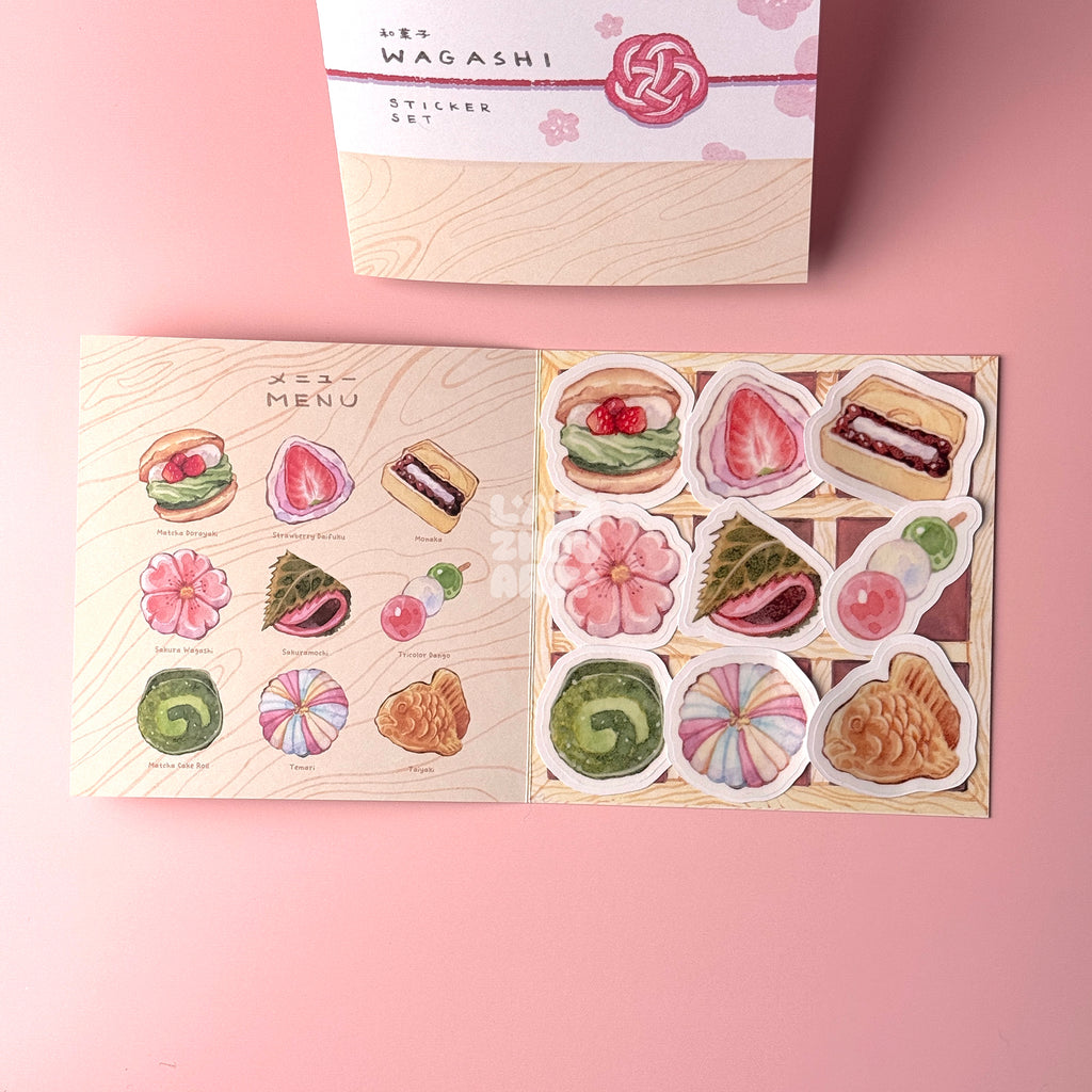 Japanese Wagashi Sticker | Set of 9