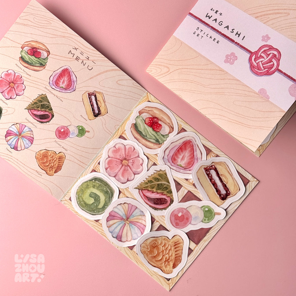 Japanese Wagashi Sticker | Set of 9