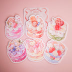 Lueur Sucré Pâtisserie Watercolour Cake Stickers | Set of 6