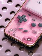 Pink grey fold style retro game console phone wallpaper