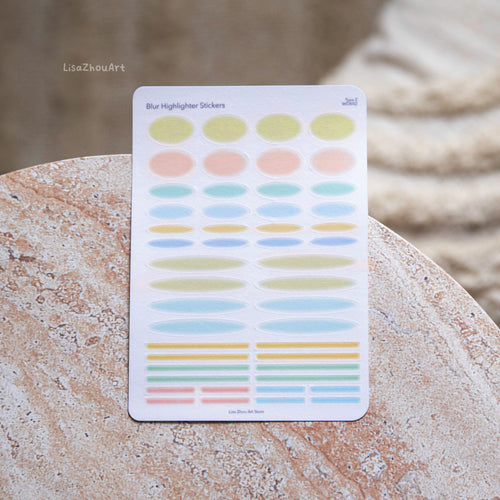 Blur Highlighter Washi Sticker Sheet