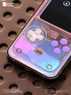 Iridescent Gradient Game console Wallpaper| Transparent Pink Purple Blue Dreamy Retro Digital Art for Phone screen | Pastel gamer aesthetics