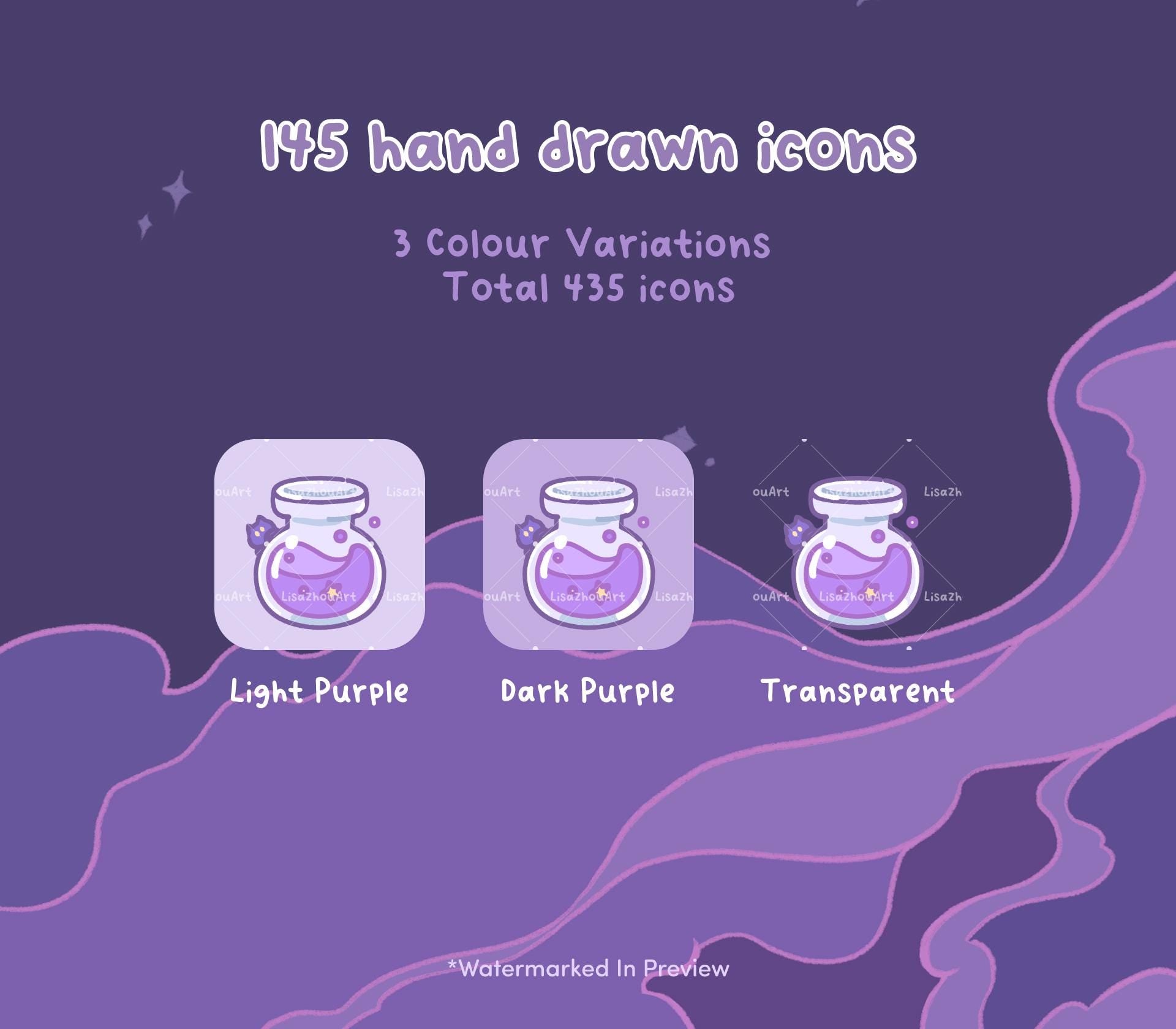 Spooky Magic Cat Icon Pack