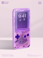 Purple Retro game console Wallpaper – Ultra-Realistic transparent Digital Art for Phone screen | Pastel  cute nostalgic gamer aesthetics