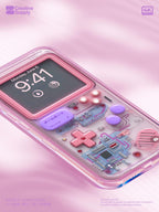 Pastel Gameboy Phone Wallpaper: Retro Circuit Board Art (Digital Download)