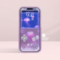 Purple Jellyfish Game console Phone Wallpaper | Aquarium Aesthetic Y2K Lock Screen | Retro Aesthetic Realistic Ocean Gamer Background