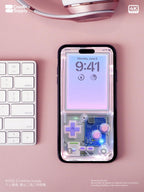 Retro Game Console Phone Wallpaper: Y2K Pastel Circuit Board (Digital Download)