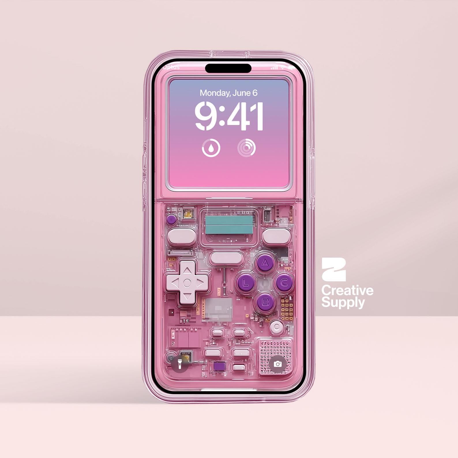 Pink Gameboy Phone Wallpaper