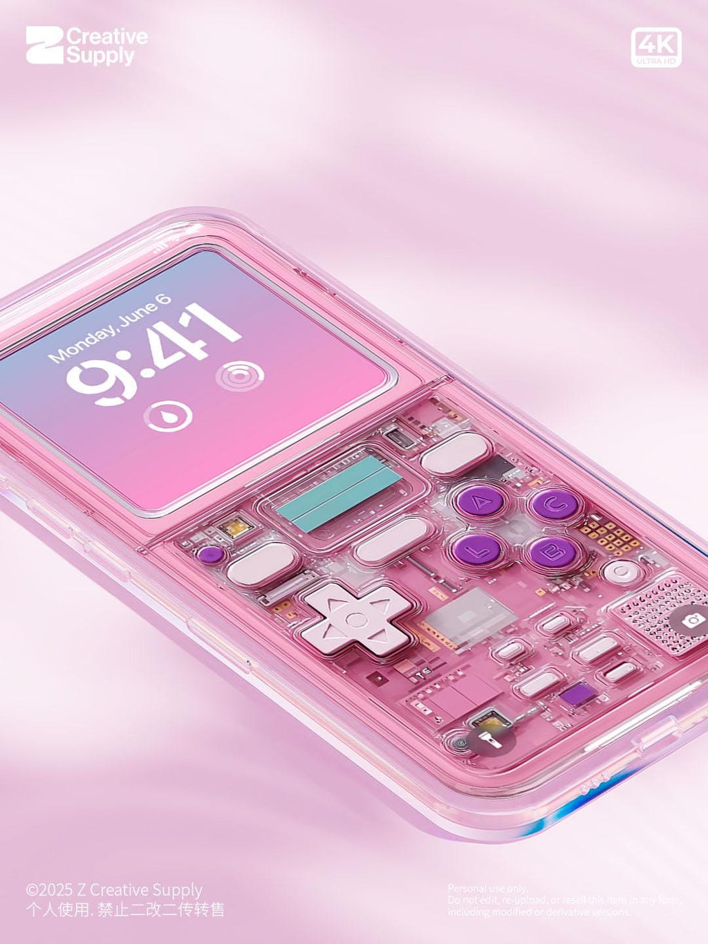 Pink Gameboy Phone Wallpaper