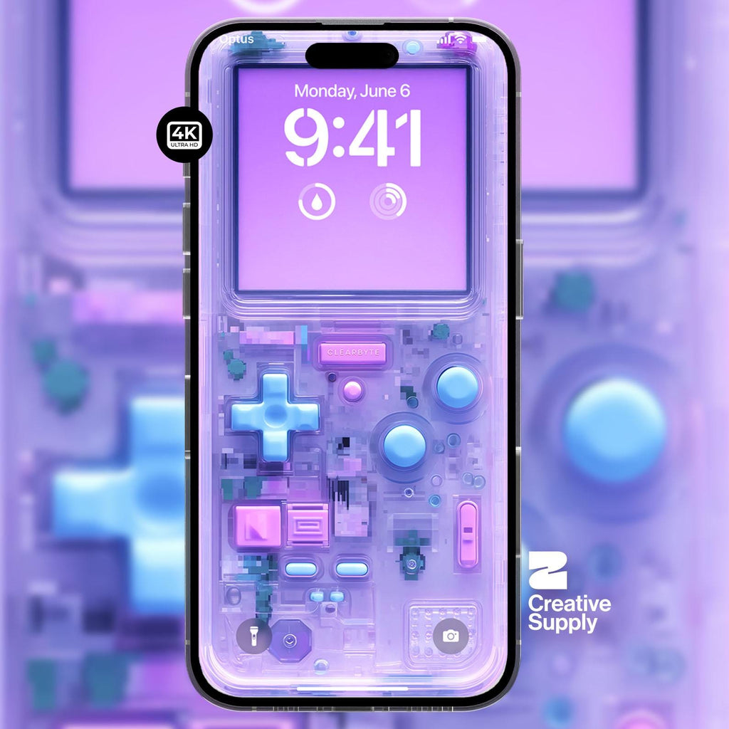 Retro Gameboy Phone Wallpaper: Y2K Pixel Art (Digital Download