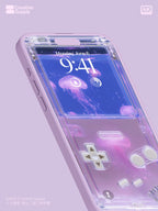 Purple Jellyfish Game console Phone Wallpaper | Aquarium Aesthetic Y2K Lock Screen | Retro Aesthetic Realistic Ocean Gamer Background