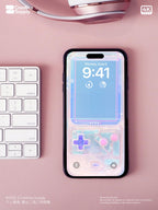 Retro Pastel Pink game console Phone Wallpaper