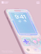 Retro Pastel Pink game console Phone Wallpaper